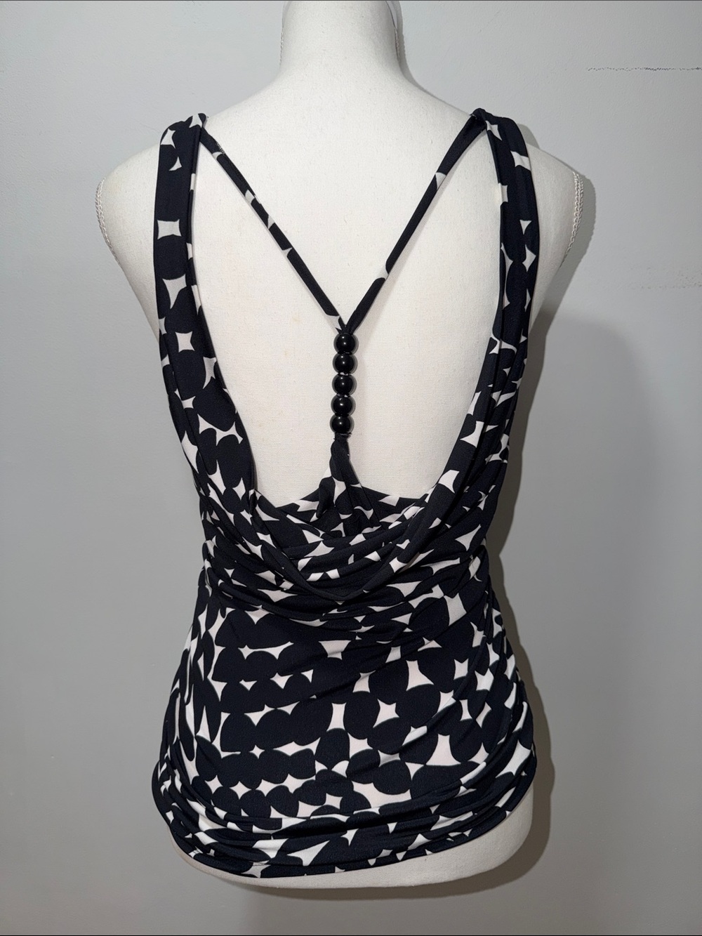 Kenneth Cole Womens Beaded BRATZ 90s Festival Blouse‎ Tank PXS RETRO Y2K Hippie